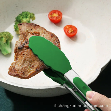 Clip da cucina in acciaio inossidabile con manico in silicone per barbecue